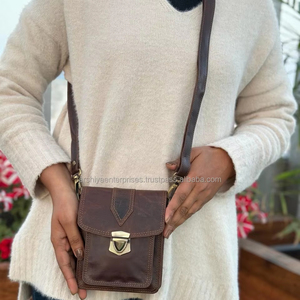 Handmade Genuine Leather Sling Bag Real Leather New Casual <b>Handbag</b> <b>Small</b> Crossbody Bag Office Wholesale High Quality Unisex Bags - Product Image 2