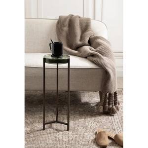 Aguilar Art Deco Dark Brown Aluminum Handmade Drink <b>Table</b> <b>Slim</b> Profile <b>Side</b> Accent Furniture Home Office Small Spaces Home Decor - Product Image 3