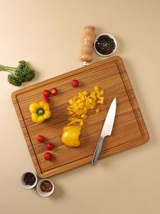 Planche à découper en bois avec colonne pour couper et ranger, idéale pour le comptoir de cuisine, le fromage, les fruits, le pain et la préparation quotidienne - Product Image 2