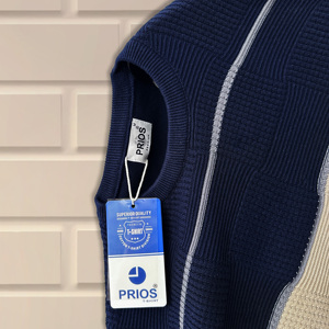 Pull-over à manches longues col rond pour hommes personnalisé pull-over tricoté 330g couleur régulière pour l'hiver ODM approvisionnement quantité minimale de commande 120 pièces - Product Image 1