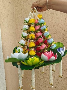 Guirlande de perles de lotus flottantes, tenture murale, toile de fond, décoration de mariage, toile de fond suspendue, décoration de fleurs, courte - Product Image 3