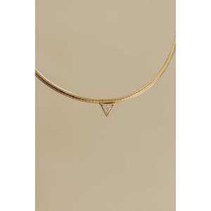 Collier vintage en forme de triangle avec diamants, bijou héritage - Product Image 2