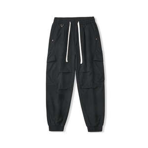 Pantalon de survêtement en molleton ample pour homme, taille mi-haute, 100% coton, jogging, logo brodé, décontracté, taille élastique, style streetwear, séchage rapide - Product Image 5
