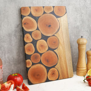 Grande planche à découper en bois pour la cuisine, pour couper les légumes, la viande, les fruits et préparer les aliments - Product Image 1