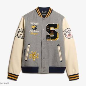 Vestes de baseball en cuir vintage pour hommes, de haute qualité, fabriquées sur mesure, avec un spray arc-en-ciel, pour l'hiver et l'automne - Product Image 5