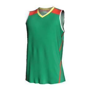 Maillots de basket-ball décontractés 2024Sportswear, polyester tricoté de haute qualité, séchage rapide, sans manches, col haut, sublimation - Product Image 1