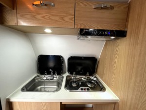 Mini Orange Caravan Travel Trailer 2 Person Modern Design <b>Plastic</b> Body <b>Slide</b>-Out Kitchen - Product Image 5