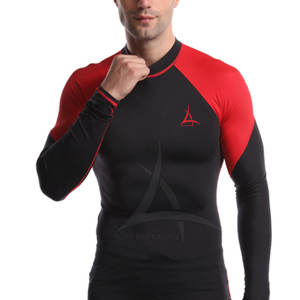 Servicio OEM Camisetas de Compresión Sólidas de Alta Calidad en Spandex/Poliéster para Hombre, Manga Larga, Corte Regular, Protección, Secado Rápido y Transpirable - Product Image 4