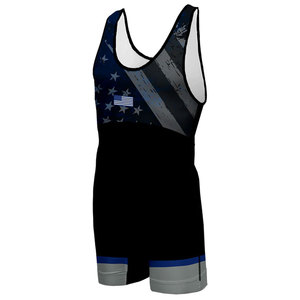 USA Custom Knitted Wrestling <b>Singlet</b> Casual Style OEM Plus Size Custom Tights Uniform Clothes - Product Image 3