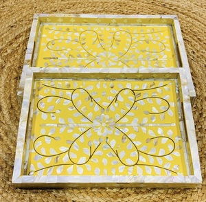 Plateau décoratif pour la maison arabe Plateau à chocolat en nacre pour les fêtes de mariage Eid Festival Utiliser un plateau à bonbons au prix de gros - Product Image 3