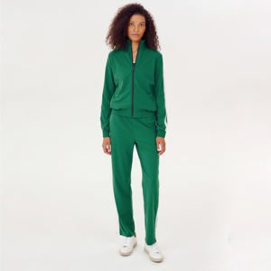 Survêtement personnalisé OEM en coton et polyester polaire pour couple, survêtement rayé assorti pour femmes et hommes - Product Image 1