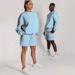Survêtement pour homme en coton 100% personnalisé en gros |   Ensemble de luxe sweat à capuche et short |   Ensemble deux pièces streetwear en marque propre OEM - Product Image 3
