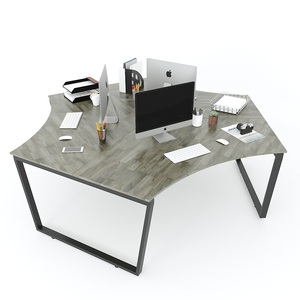 Mesa de Centro Contemporánea para 3 Personas, 240x208 cm, con Patas Metálicas Ensambladas, para Oficina o Dormitorio - HBTC025 - Product Image 1