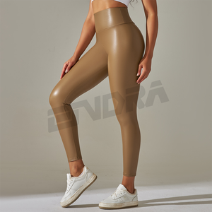 เลกกิ้งหนังเทียมเอวสูงสำหรับผู้หญิงใหม่พร้อมกางเกงยืดทรงพอดีกับกระเป๋าสำหรับออกไปข้างนอกสไตล์สตรีทหรือบรรยากาศสบายๆ - Product Image 3