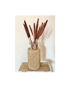 ตะกร้าหวายทำด้วยมือทำจากไม้ไผ่โลหะกระถางต้นไม้ขนาดใหญ่สำหรับสวนกลางแจ้งในร่ม - Product Image 1