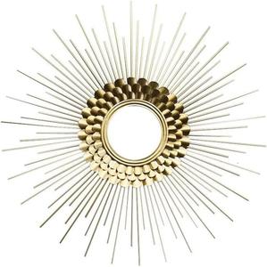 Espejo de pared de calidad superior Espejo de lujo hecho a mano con recubrimiento de polvo gris Tamaño personalizado Espejo de pared de metal de forma redonda - Product Image 3