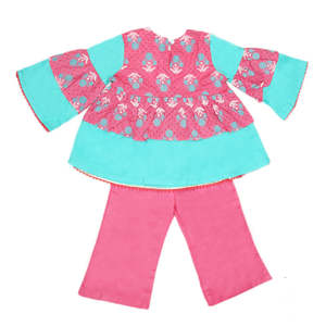 Ensemble en coton imprimé pour filles 3 pièces - Rose - Product Image 5