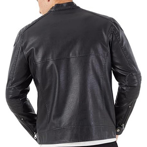 Chaqueta de piel de oveja auténtica estilo bombardero abrigo cálido de invierno OEM para hombre con logotipo personalizado dobladillo acanalado puños recubiertos procesados - Product Image 2