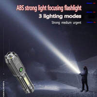 Super Bright linterna Strong Mini Pocket LED Flashlight Torch light ABS Rechargeable Small COB LED EDC Mini Flashlight