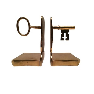 Sujetalibros de estilo atractivo, papelería de oficina, soportes de libros marrones de Metal, soporte de manos para biblioteca escolar, latón de aluminio - Product Image 3