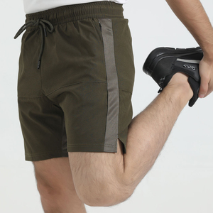 <b>Men's</b> Olive <b>Green</b> Quick Dry Workout <b>Shorts</b> With Pockets Drawstring Waist Casual Sport Bermuda <b>Shorts</b> - Product Image 3
