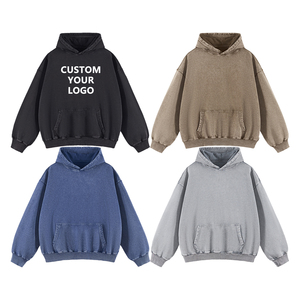 Fabricante sudaderas con capucha colores personalizados 420GSM mezclas de algodón polar sudaderas con capucha de gran tamaño sudaderas con capucha en blanco algodón 100 DDP envío - Product Image 2