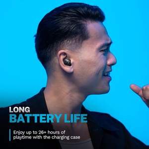 หูฟังไร้สาย JLab Go Air Pop+ แบบใส่ในหู ใช้งานได้นาน 35 ชั่วโมง หูฟังบลูทูธพร้อมไมโครโฟน กล่องชาร์จแบบ USB-C - Product Image 4