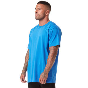 เสื้อยืดผ้าฝ้ายทรงพอดีตัวสำหรับผู้ชายเสื้อคอกลมเปิดไหล่ขนาดพลัสไซส์100% - Product Image 6