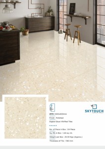 Carrelage de sol en porcelaine polie gris 100% qualité garantie, aspect marbre, 600x600 mm, par Skytouch - Product Image 3