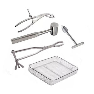 Ensemble d'instruments orthopédiques, source d'alimentation manuelle, comprend des pinces à maintenir les os, des languettes osseuses, kit chirurgical en acier métallique, Narham Enterprises - Product Image 5