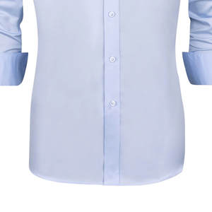 Chemises habillées en coton tricoté de haute qualité pour hommes et vêtements d'été respirants à col rabattu - Product Image 4