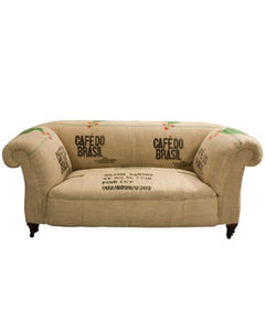 Canapé deux places vintage en bois massif et tissu pour le salon, hôtels, halls, villas ou appartements - Product Image 5