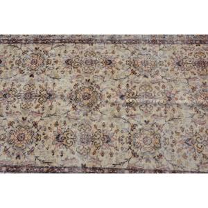3.5x6.46 ft Rug, Turkish Vintage Rug, <b>Brown</b> Beige Animal Print <b>Wool</b> Rug - Product Image 5