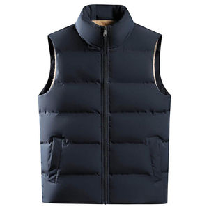 MOVATEXTILE OEM Gilet matelassé personnalisé pour hommes, vêtement de travail en nylon imprimé de logo, veste sans manches rembourrée pour l'extérieur, vente en gros - Product Image 3