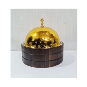 Olla caliente de madera y acero de diseño atractivo con trabajo de cáscara de coco para el hogar, Hotel y restaurante, cazuela, olla caliente - Product Image 4