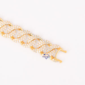 Hot Selling Custom Design Cuban <b>Bracelet</b> for <b>Men</b> <b>925</b> Sterling <b>Silver</b> Lab Grown Diamond with D VVS Clarity Pass Diamond Tester - Product Image 4