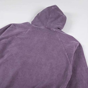 2025 haute qualité 100% coton violet lavage à l'acide sweats à capuche séchage rapide respirant Vintage Patch en détresse sweats à capuche OEM personnalisé - Product Image 4