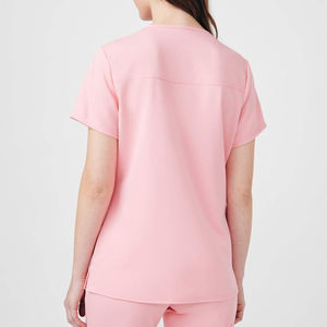 ชุดเครื่องแบบทางการแพทย์สำหรับผู้หญิงชุดขัดตัวคอวีมีกระเป๋า3ช่อง - Product Image 2