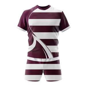 Sublimación personalizada Rugby Wear Camisa y pantalones cortos Jerseys Uniformes - Product Image 5