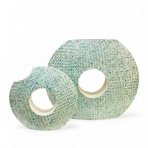 Ensemble de vases en nacre en gros, porte-fleurs artisanaux pour l'intérieur contemporain en provenance du Vietnam - Product Image 1