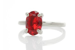 Femmes classique Boho élégant S925 bagues en argent Sterling naturel ovale à facettes coupe Quartz rouge pierres précieuses réglage fête de mariage - Product Image 4