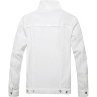 Veste en jean déchiré haut de gamme pour homme, automne/hiver, coupe-vent et respirante, couleur personnalisable, vente en gros