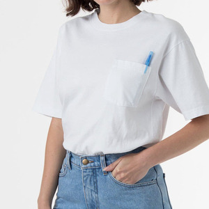 เสื้อยืดเอวลอยทรงสูงแขนสั้นโอเวอร์ไซส์สำหรับผู้หญิงเสื้อยืดครอปแบบเรียบ - Product Image 5