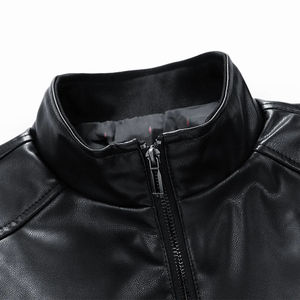 Veste de baseball de haute qualité pour hommes Bomber brodé noir avec manches en cuir - Product Image 6