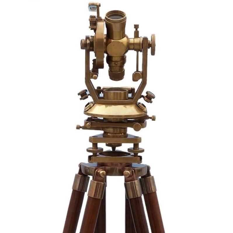Chrome Plated Theodolite Leveling Nautical Instrument
