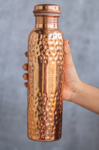 Pentacle en laiton AK sculpté avec design martelé bouteille d'eau en cuivre bouteille artisanale pour cadeaux/usage personnel - Product Image 3