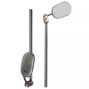 Espejo de maquillaje de bolsillo con logotipo personalizado al por mayor con luz para extensiones de pestañas marco inoxidable color personalizado multicolor - Product Image 5