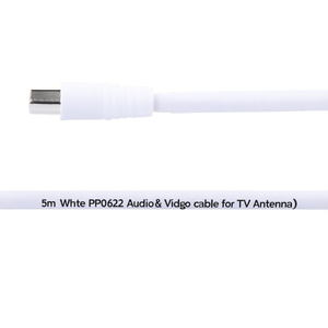 สายสัญญาณภาพและเสียง PP0622 สีขาว ยาว 5 ม. สำหรับเสาอากาศทีวี - Product Image 2