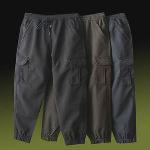 กางเกงคาร์โก้ผ้าแคนวาสสำหรับ100% ผ้าฝ้ายระบายอากาศแห้งเร็วแบบหลายกระเป๋าผ้ายืดเอวสูงแบบลำลองพิมพ์ลายได้ตามต้องการ - Product Image 6