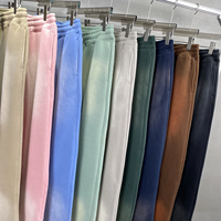 Pantalons décontractés pour hommes à bas prix et MOQ, pantalons baggy streetwear, pantalons à jambes larges délavés à l'acide, double ceinture, design personnalisé, pantalons de survêtement, joggers